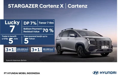 Saatnya Miliki Hyundai STARGAZER Cartenz! DP 7% Dan Cicilan Ringan Hingga 7 Tahun